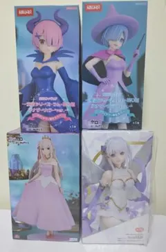 Re:ゼロ フィギュアセット 4体　童話シリーズ　ジュエルプリンセス