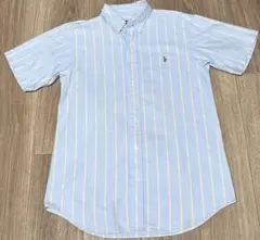 【緑タグ】Polo by Ralph Lauren 半袖BDシャツ ストライプのサムネイル