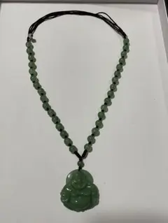 翡翠風 天然石 ネックレス
