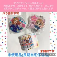 アイカツ　シリーズあそーと　大空あかり 2点　チャーム　缶バッジ　ガチャガチャ