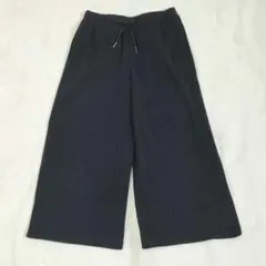 GU リブプルオンワイドパンツ ブラック 120㎝のサムネイル