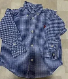 Ralph Lauren 24M 長袖シャツ 青と白チェック