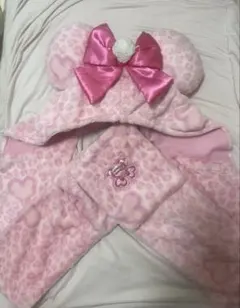 【レア】ディズニー　マフラーキャップ　ピンク　ヒョウ柄