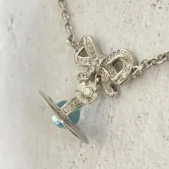 VivienneWestwood｜OCTAVIEショートネックレス　アイスブルー