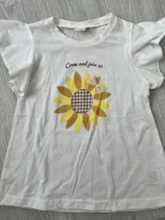 【アカチャンホンポ】キッズTシャツ　ひまわり　120サイズのサムネイル