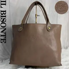 極美品♡IL BISONTE イルビゾンテ ロゴ レザー トートバッグ グリーン 