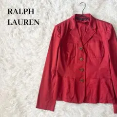 赤 テーラードジャケット