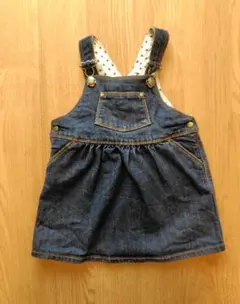 18m/81cmプチバトーデニムジャンバースカート