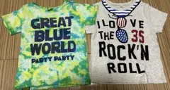 PARTYPARTYタイダイ柄　ロックTシャツ2枚セット 110cmのサムネイル