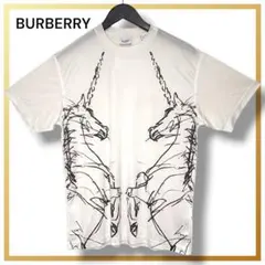 極美品 バーバリー ユニコーン Tシャツ 国内12Y レディースXS〜S 白 