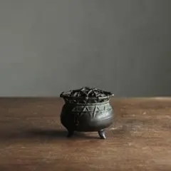 緑青のある 古銅 三足 香炉 古美術 古道具 アンティーク