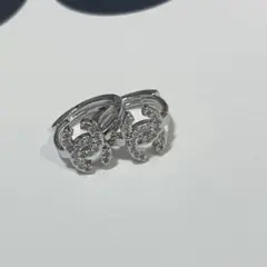 ccロゴ シルバーフープピアス
