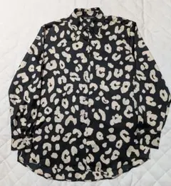 ZARA レオパード 柄 シャツ ブラウス ブラック ホワイト ザラ ヒョウ