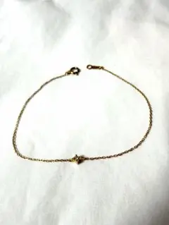 ete 에테 K18 YG 다이아몬드 팔찌 17cm 상태좋음 한 알