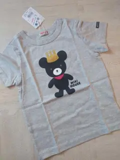 ミキハウス 半袖Tシャツ 綿100 グレー クラウン 王冠のサムネイル