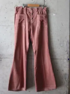 00s ヴィンテージ コーデュロイ フレアパンツ ベルボトム サーモン 