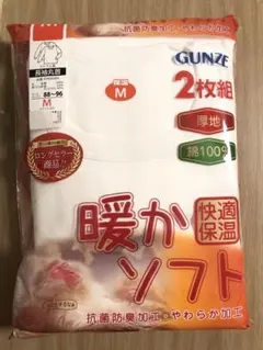 gunze グンゼ　暖かソフト 長袖　丸首　M 2枚組　保温　厚地