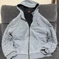 Puma フード付きパーカー グレー 裏生地ボア Lサイズ