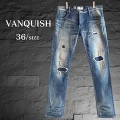 VANQUISH アーカイブ リメイク リペア加工 Y2K 鬼ヒゲ ブラスト加工のサムネイル