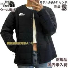 韓国　ノースフェイス　S　ウール　軽量　ジャケット　ダウン　ブルゾン　新品　黒