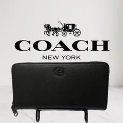✨️新品未使用✨️COACH ブラック ロゴ 長財布 COACH - 新品 コーチ COACH 長財布(ラウンドファスナー