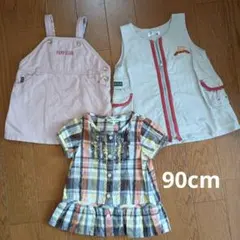 ワンピース 90cm 3点 夏服 まとめ売り 女の子のサムネイル