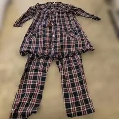 チェック柄マタニティパジャマセット
