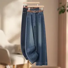 デニム ワイドパンツ レディース デニムパンツ ロングパンツ ボトムス 長ズボン