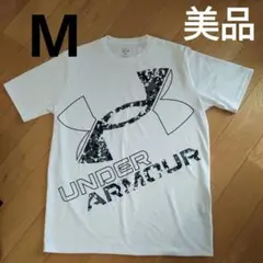 UNDER ARMOUR Tシャツ ホワイト 迷彩ロゴ M　アンダーアーマーのサムネイル