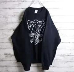 ヴィンテージ デザインプリント カリフォルニア スウェット 黒