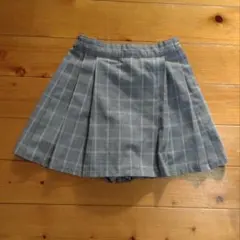 ユニクロ　UNIQLO　GIRLS　チェックミニスコート　チェックスカート