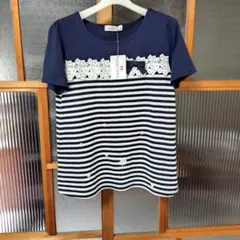 GALLERY VISCONTI ストライプ 半袖Tシャツ サイズ3
