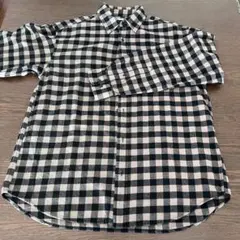 GU チェック　ネルシャツ