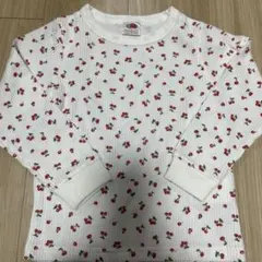 【未使用新品　プティマイン】チェリー柄 長袖カットソー 110cm