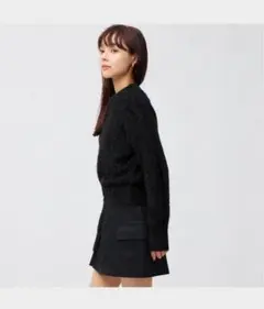 【最終値下げ】GU シャイニークルーネックセーター グレー M