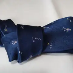 Simon Carter ネイビー柄ネクタイ