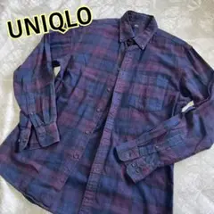 UNIQLO チェック柄 長袖シャツ Mサイズ　メンズ