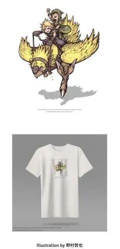 非売品 野村哲也氏描き下ろし ドラクエ7 FF7 コラボ 限定Tシャツ 抽プレ 非売品 野村哲也氏描き下ろし ドラクエ7 FF7 コラボ 限定Tシャツ 抽