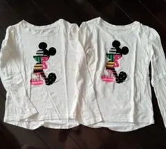 【美品】GAP  トップス　長袖 カットソー　ロンＴ　ミッキー　130  140