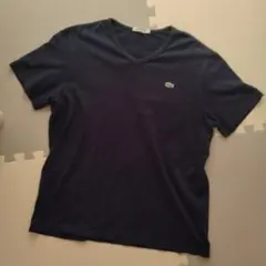 LACOSTE　ヴィンテージ　VネックTシャツ サイズ5 ネイビーのサムネイル