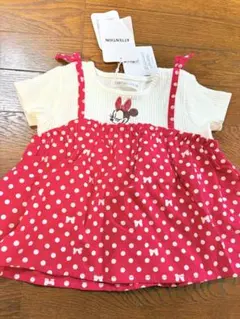 新品未使用品　バースデー　mamaraku ミニー　ドット　トップス　80