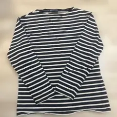 SAINT JAMES 長袖Tシャツ 黒白ストライプ