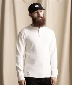 美品‼️Schott/ショット　ハニカム ワッフル ヘンリーネック サーマルロンT
