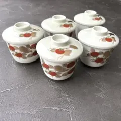 蓋付き茶碗蒸し容器　昭和レトロ　和食器　5客