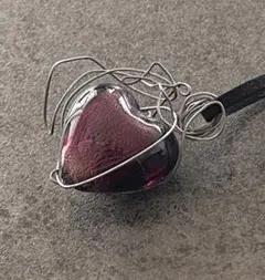 ハート型❣️ガラスのネックレス