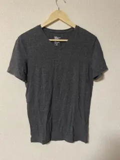 H&M ダークグレー Vネック Tシャツ S