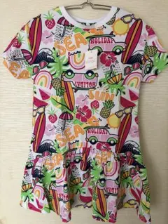 海外mini mango 新品　総柄Tシャツワンピースのサムネイル