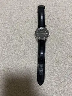 SEIKO 自動巻き腕時計 ブラック文字盤 レザーベルトのサムネイル