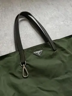 Prada Khaki green Nylon Tote bag