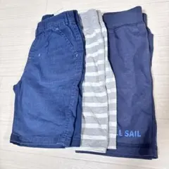 【100cm 男の子 ハーフパンツ 3枚セット 夏服 保育園】
